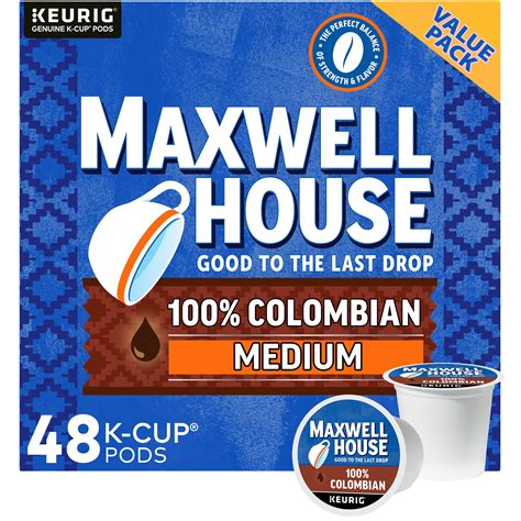 maxwell house colombian coffee pods